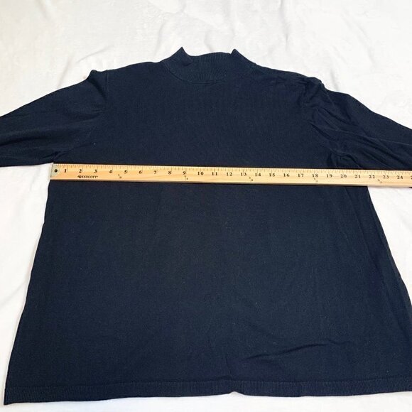 Chico's mock turtleneck lighweight long sleeve pullover sweater - Picture 8 of 9